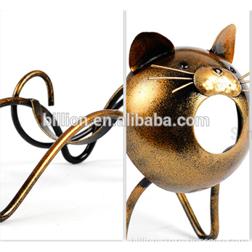 powder coated iron animal wine holder
